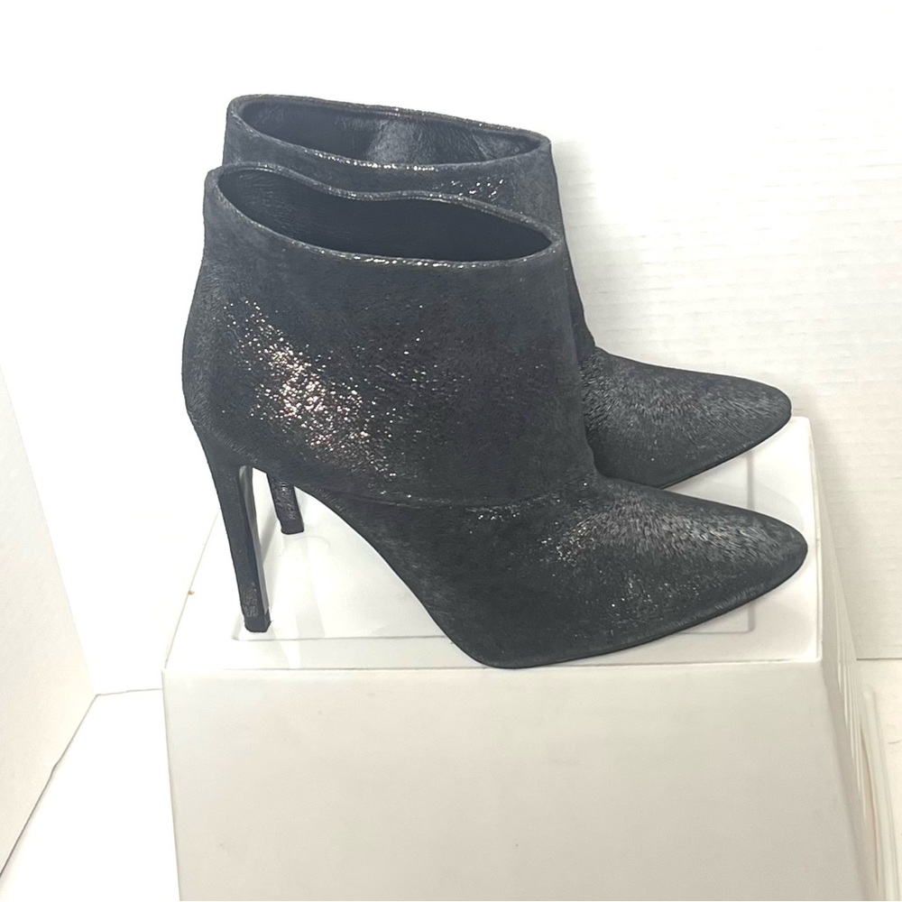 Zara Women’s Metallic Heel Ankle Boots Size 7.5 NWOT